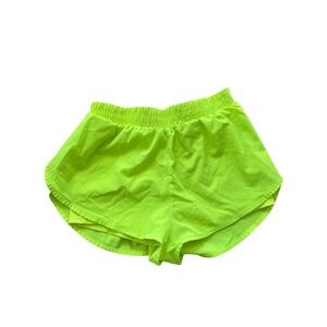 Neon Yellow Shein Running Shorts‎ Athletic Gym Workout Activewear Sportswear